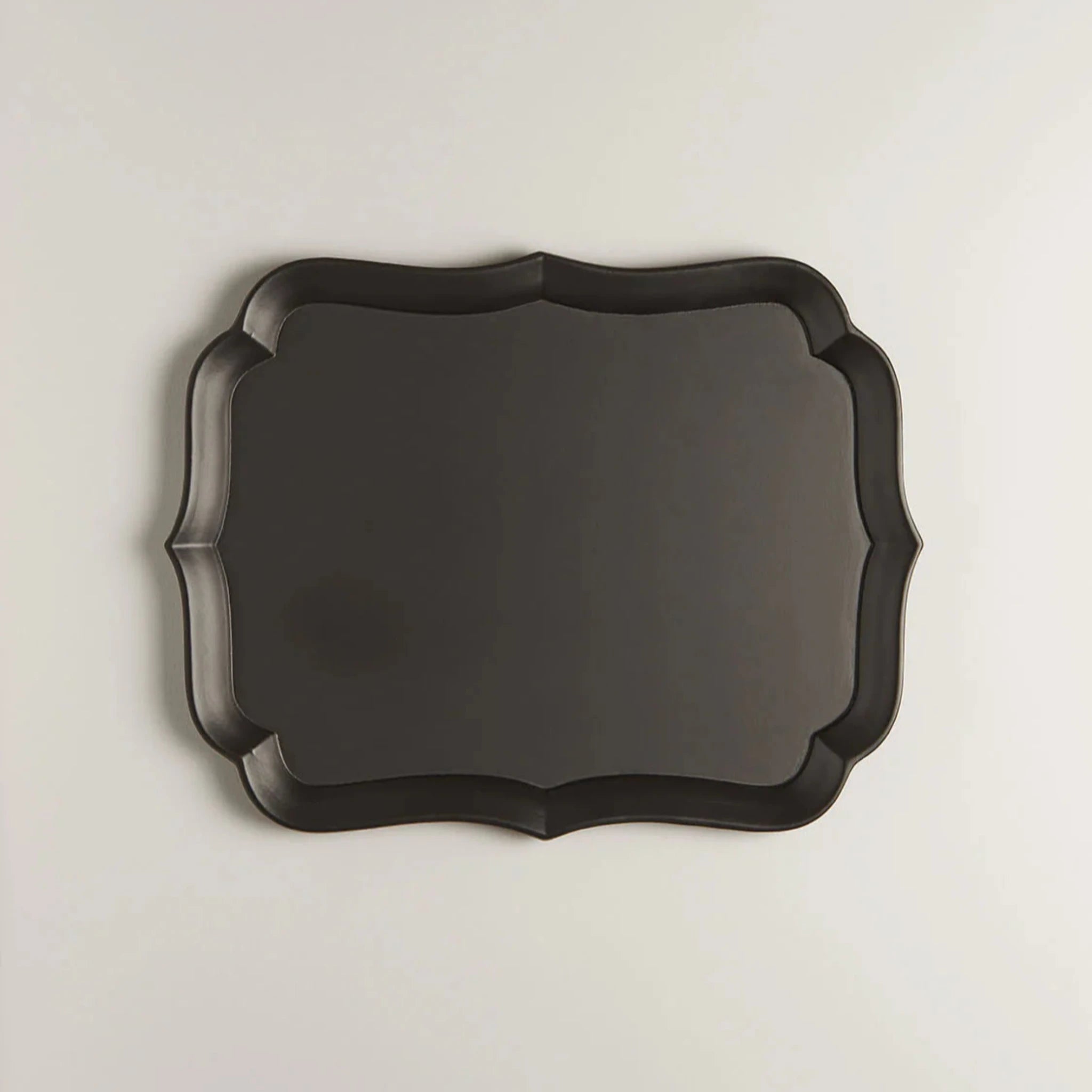 Sara Lacquered Wood Tray | Black