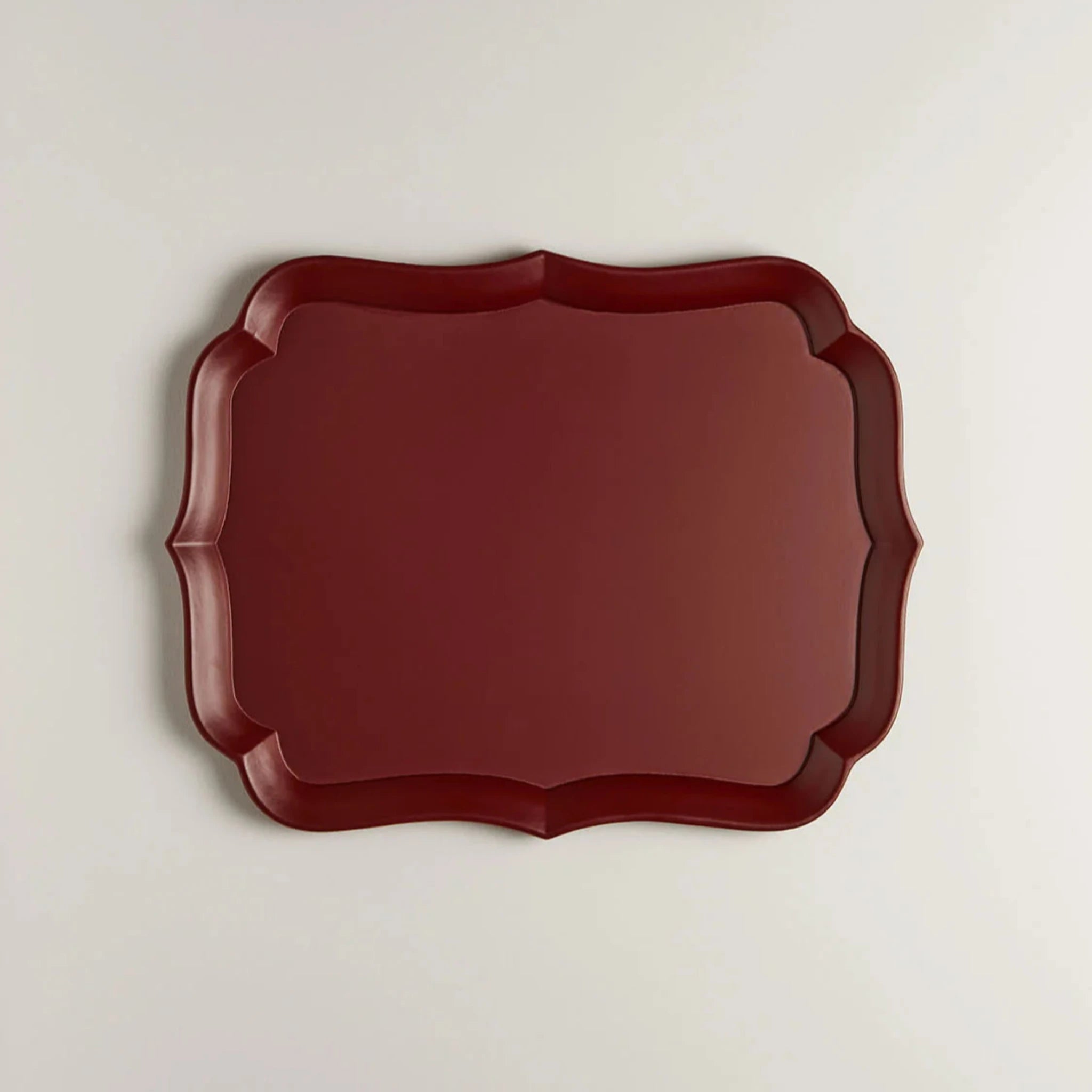 Sara Lacquered Wood Tray | Red