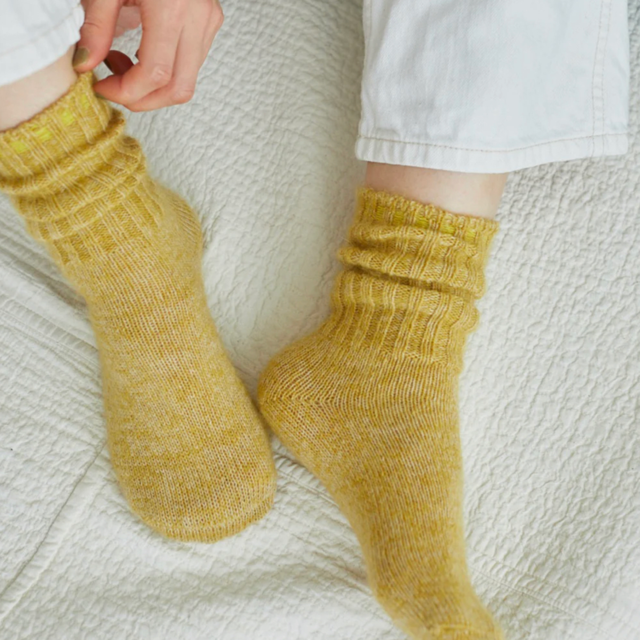 Mohair Socks Yellow