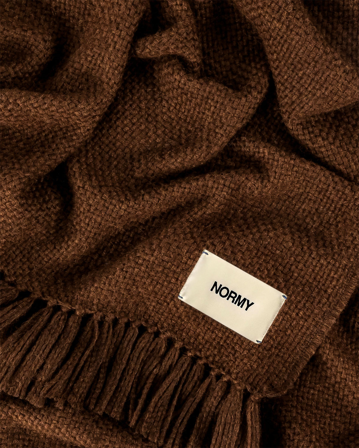 Alpaca Wool Blanket in Cocoa