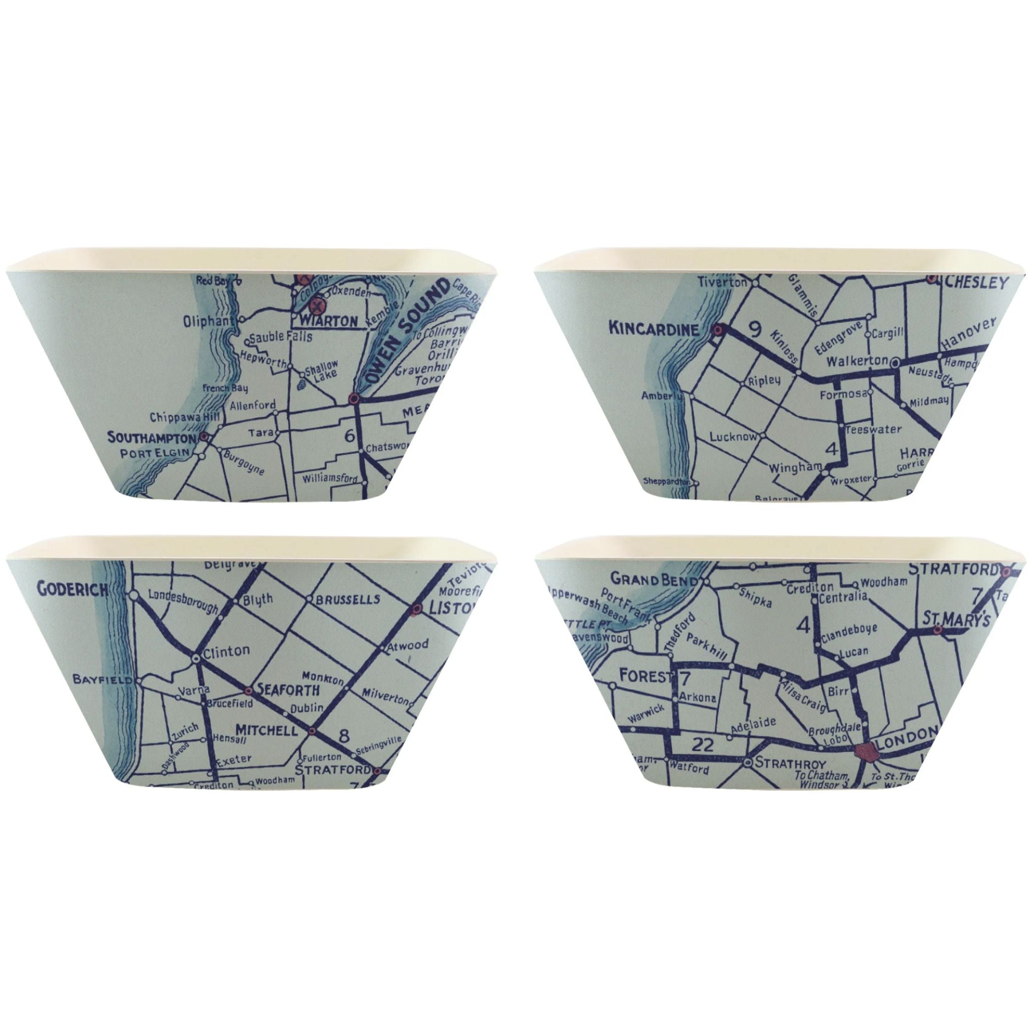 Lake Huron & Bruce Peninsula Map Serving Bowl