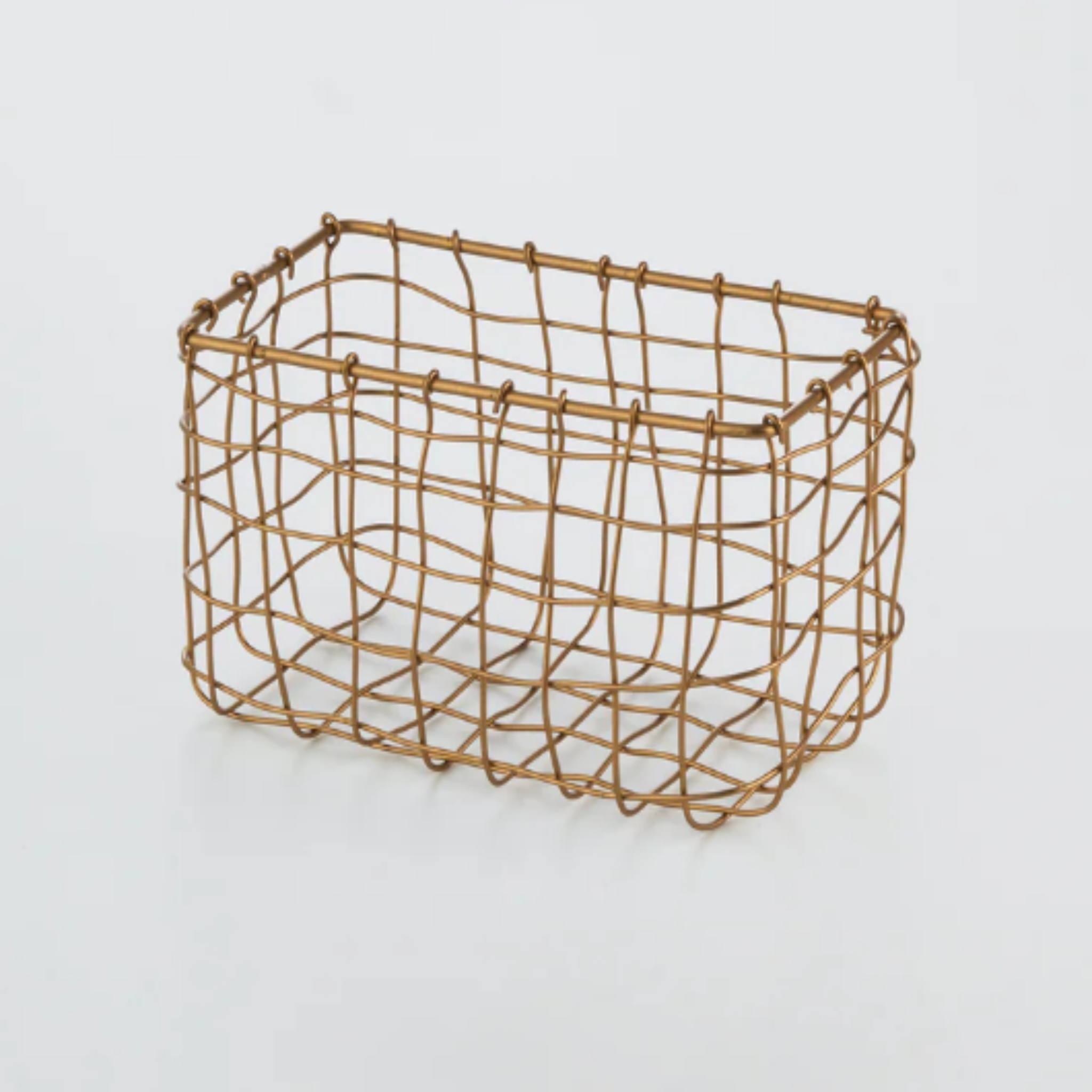 Rectangle Brass Basket