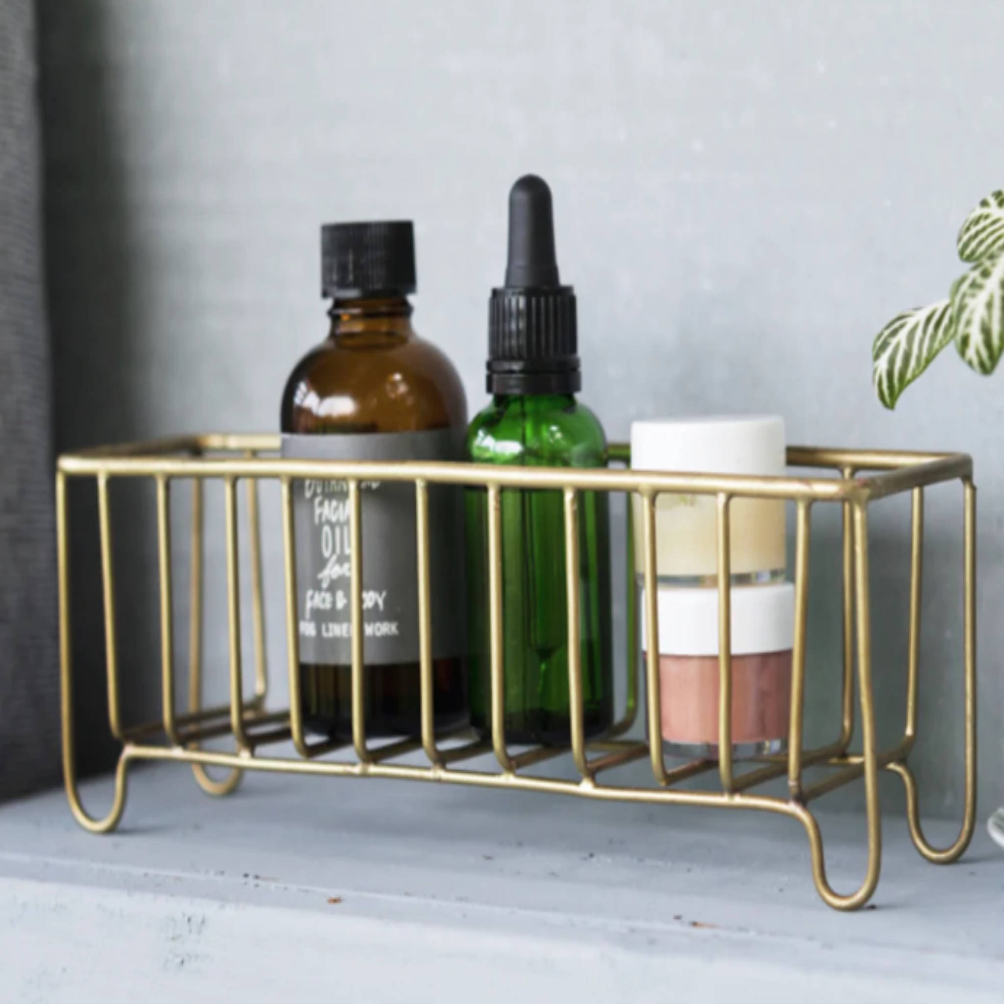 Slender Brass Wire Basket