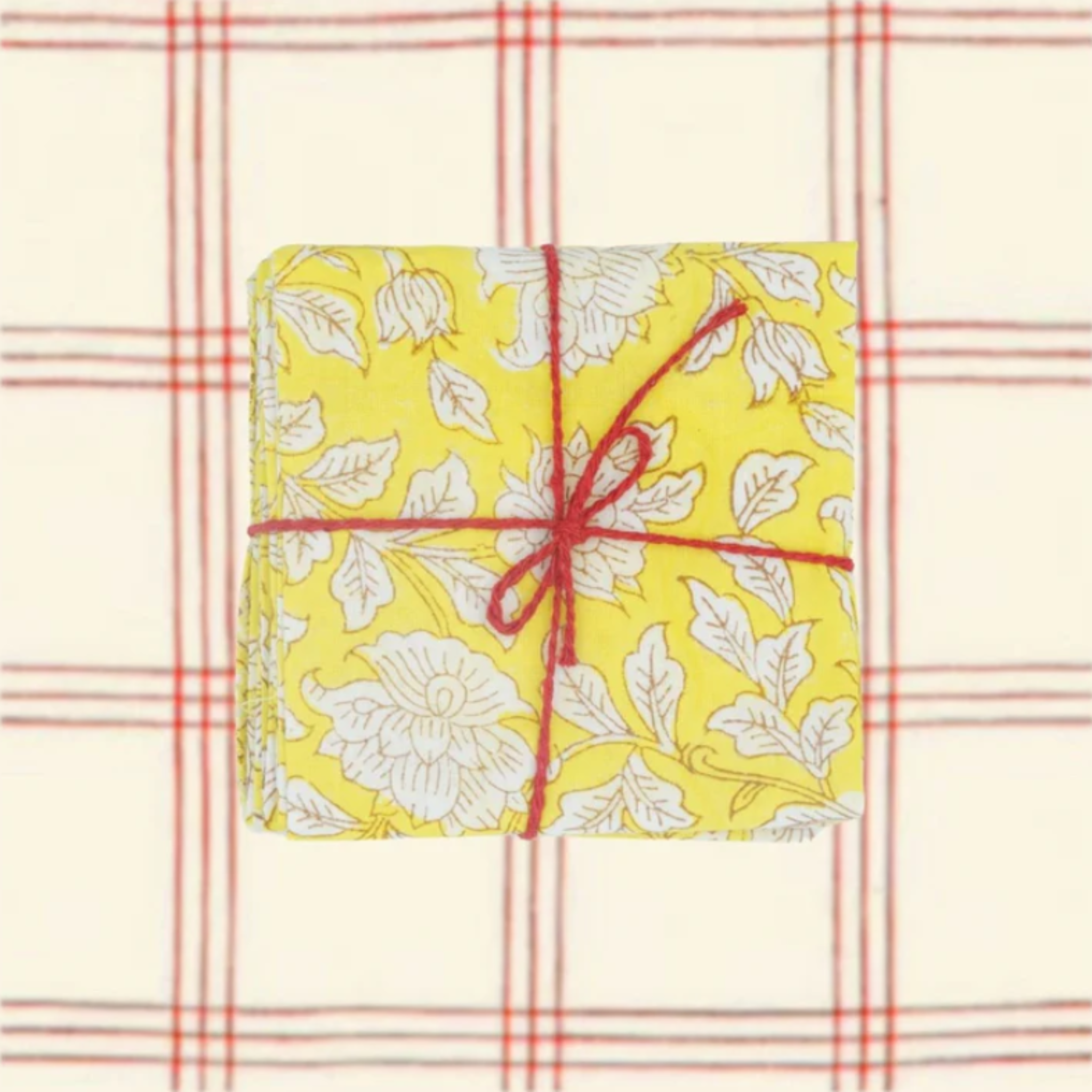 Table Napkins - Iris Lemon