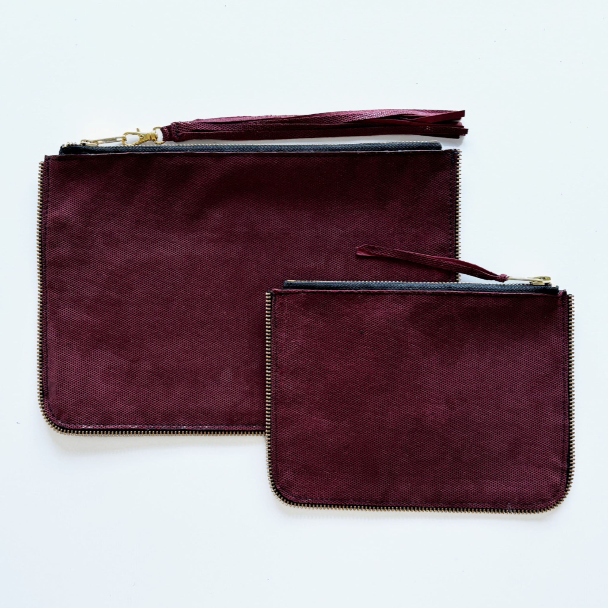 Leather Clutch - Merlot