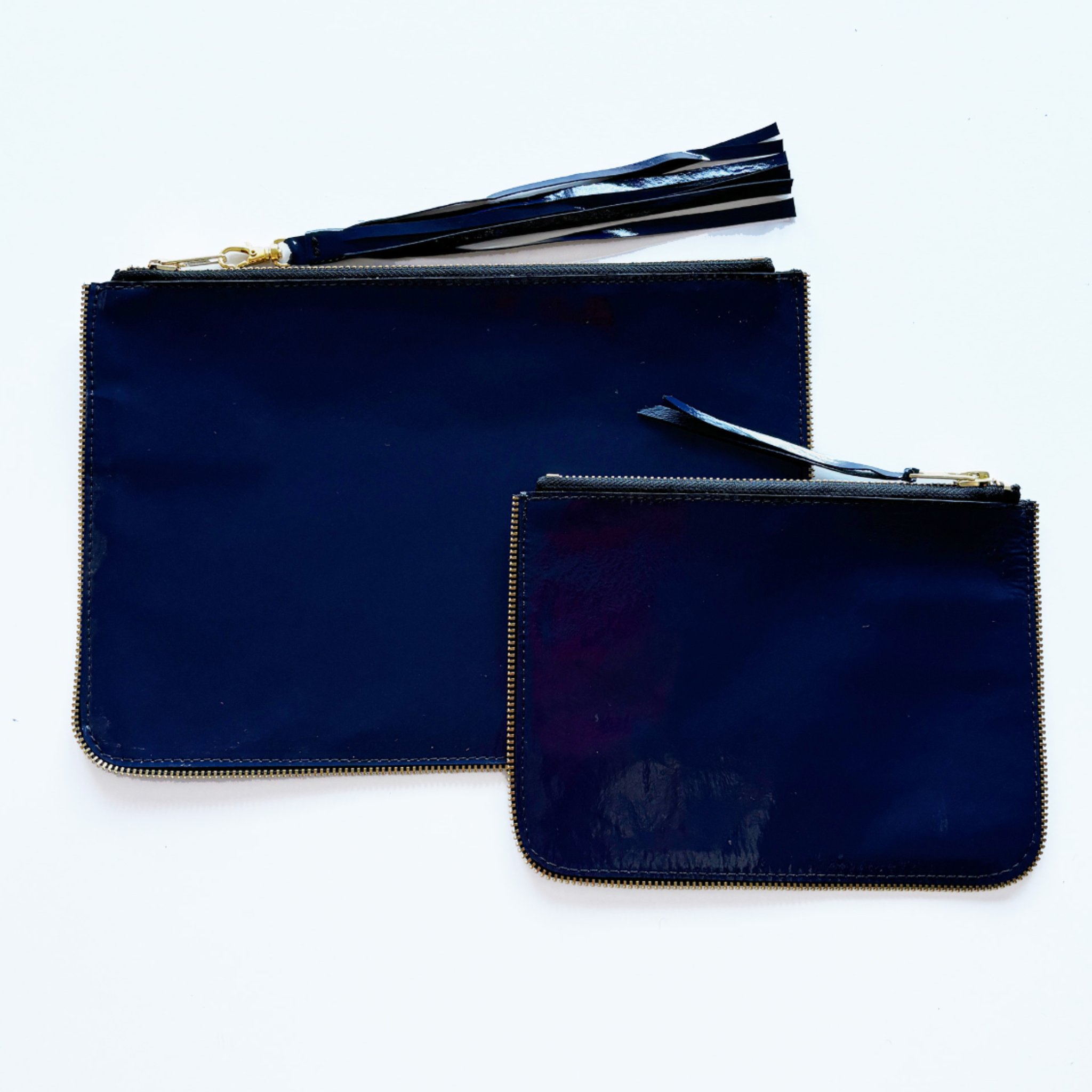 Leather Clutch - Midnight Patent