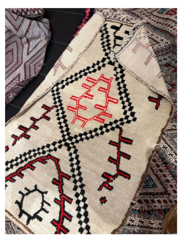 Vintage Moroccan Rug, 2'5” x 3'2"