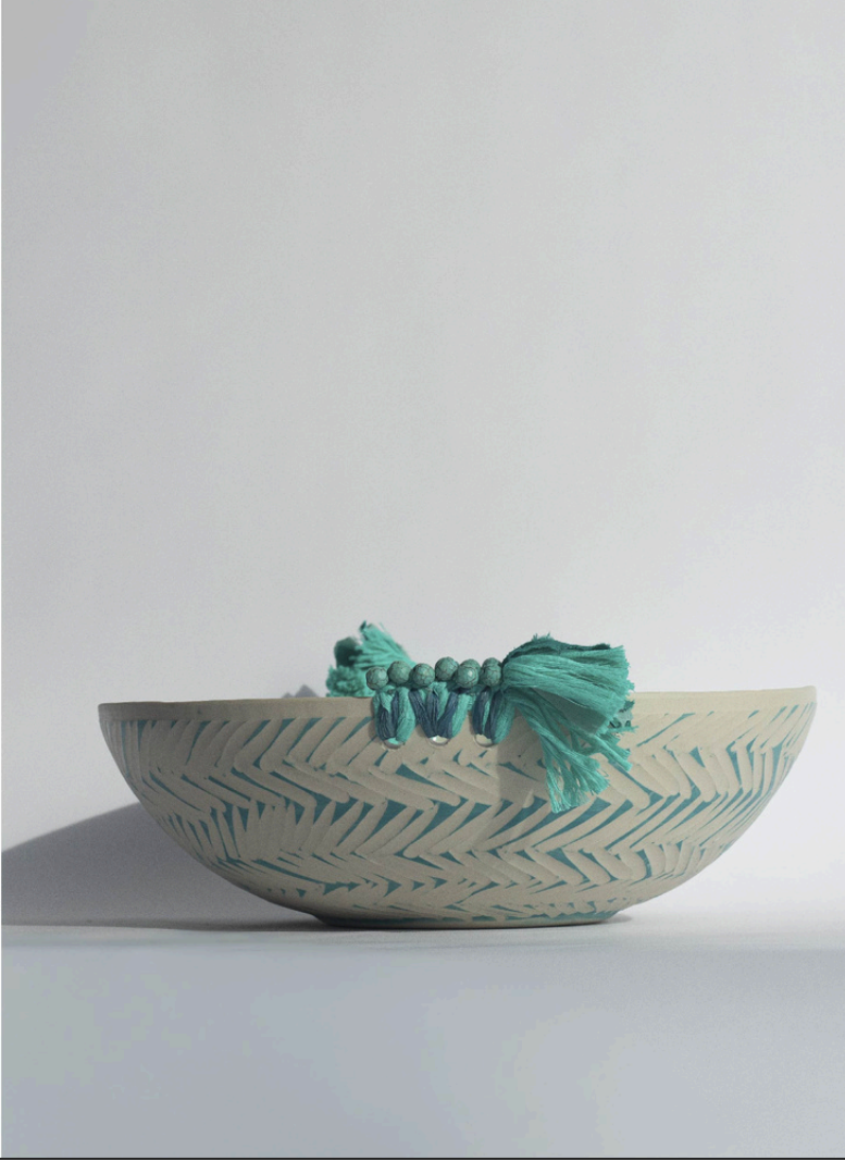 Large Stoneware Bowl - Turquoise