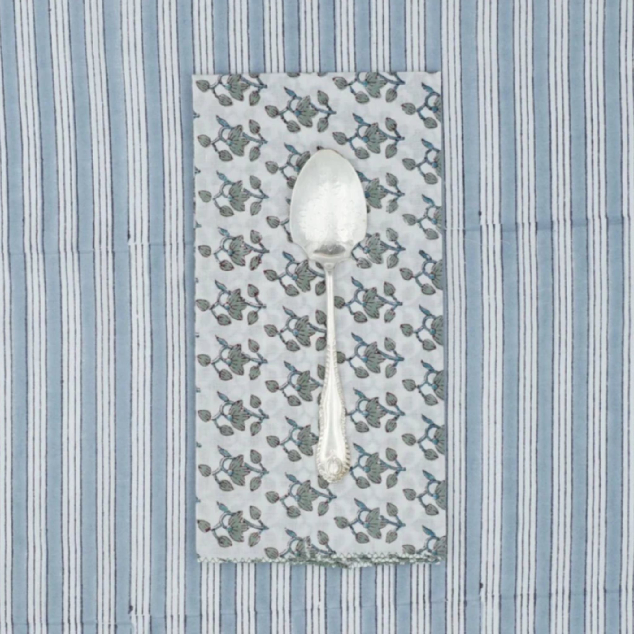 Table Napkins - Perce-Neige Aqua