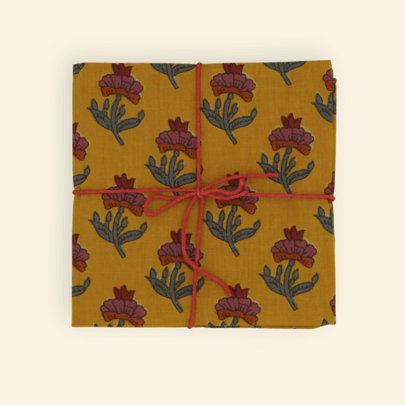 Table Napkins - Oxalis Moutarde