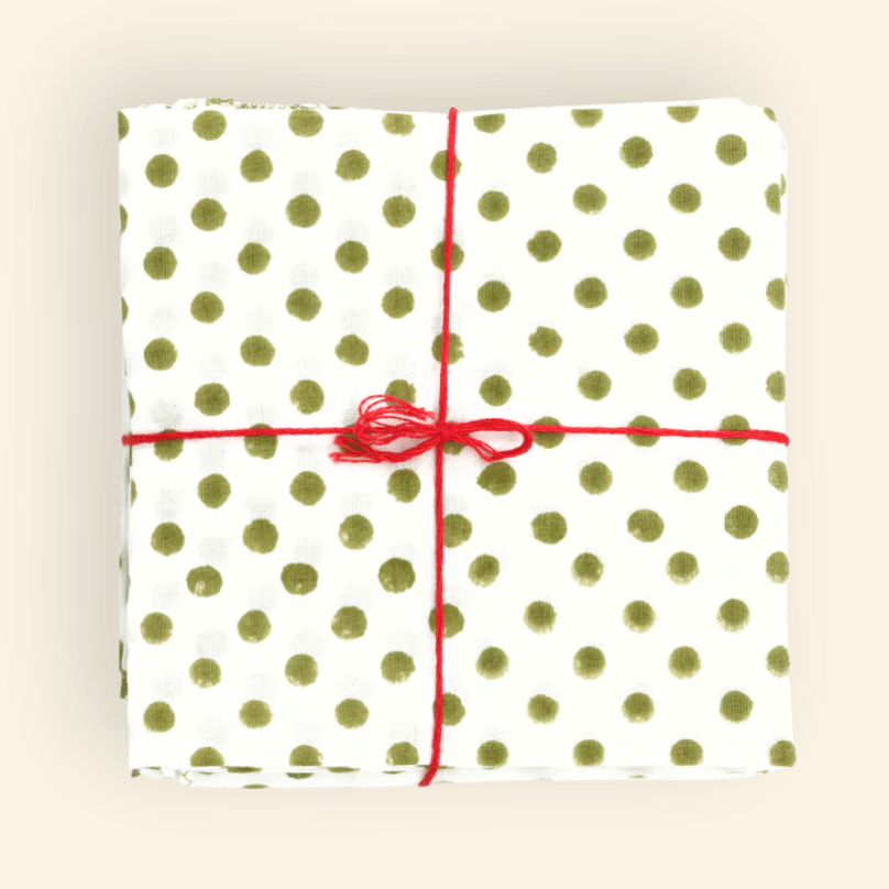 Table Napkins - Polka Fennel