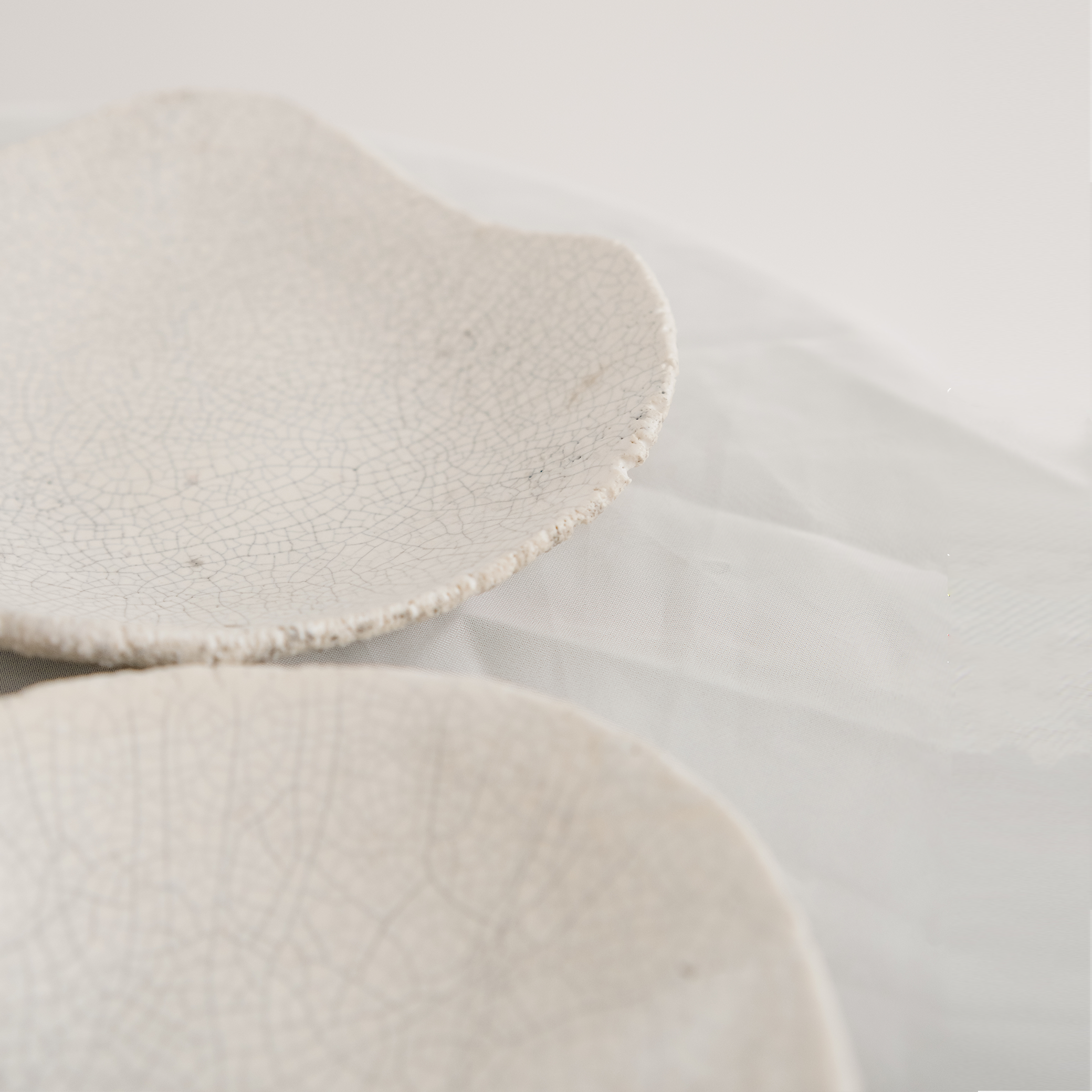 Small Crackle Plates | Blue & White