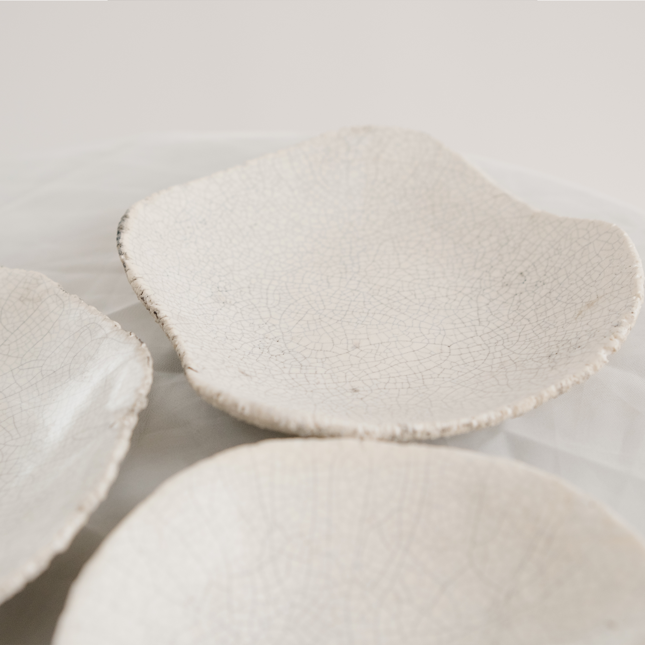 Small Crackle Plates | Blue & White