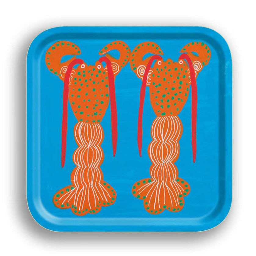 Two Lobsters Small Square Tray