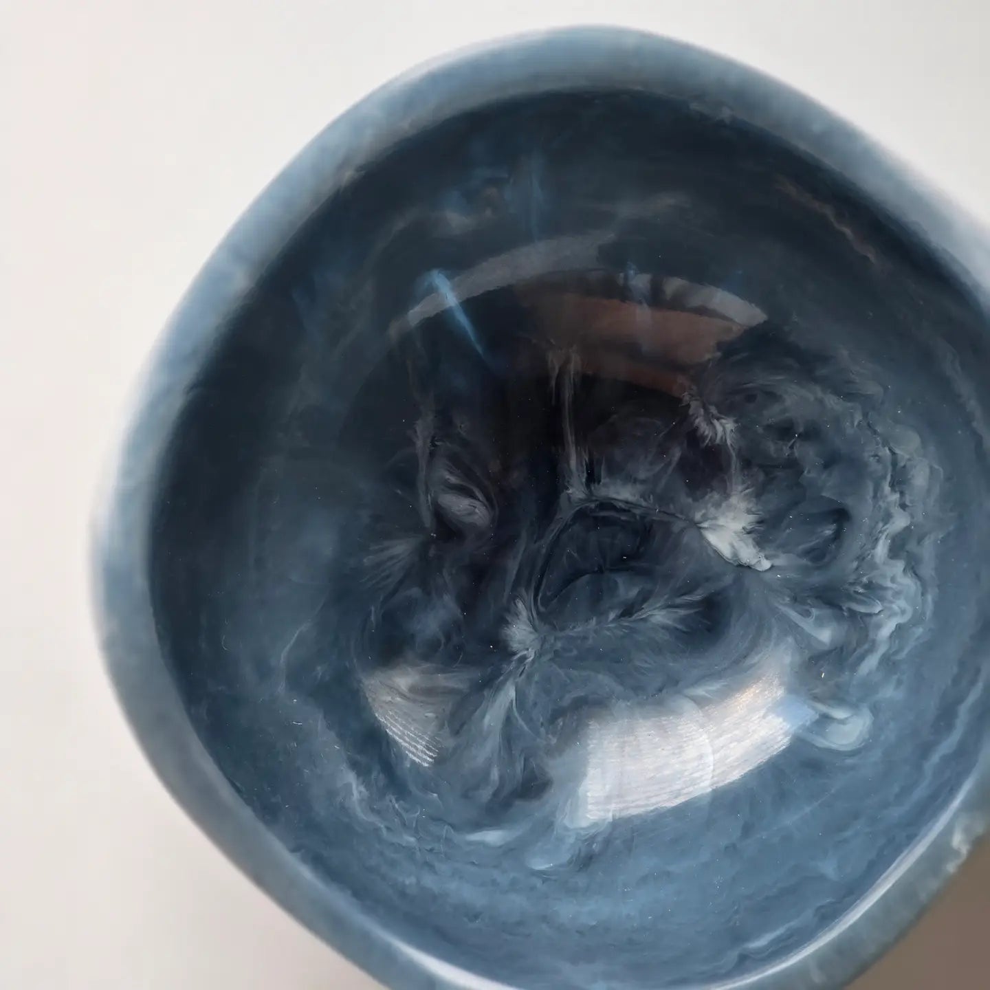 Hand Poured Resin Small Bowl - Glossy Finish in Indigo