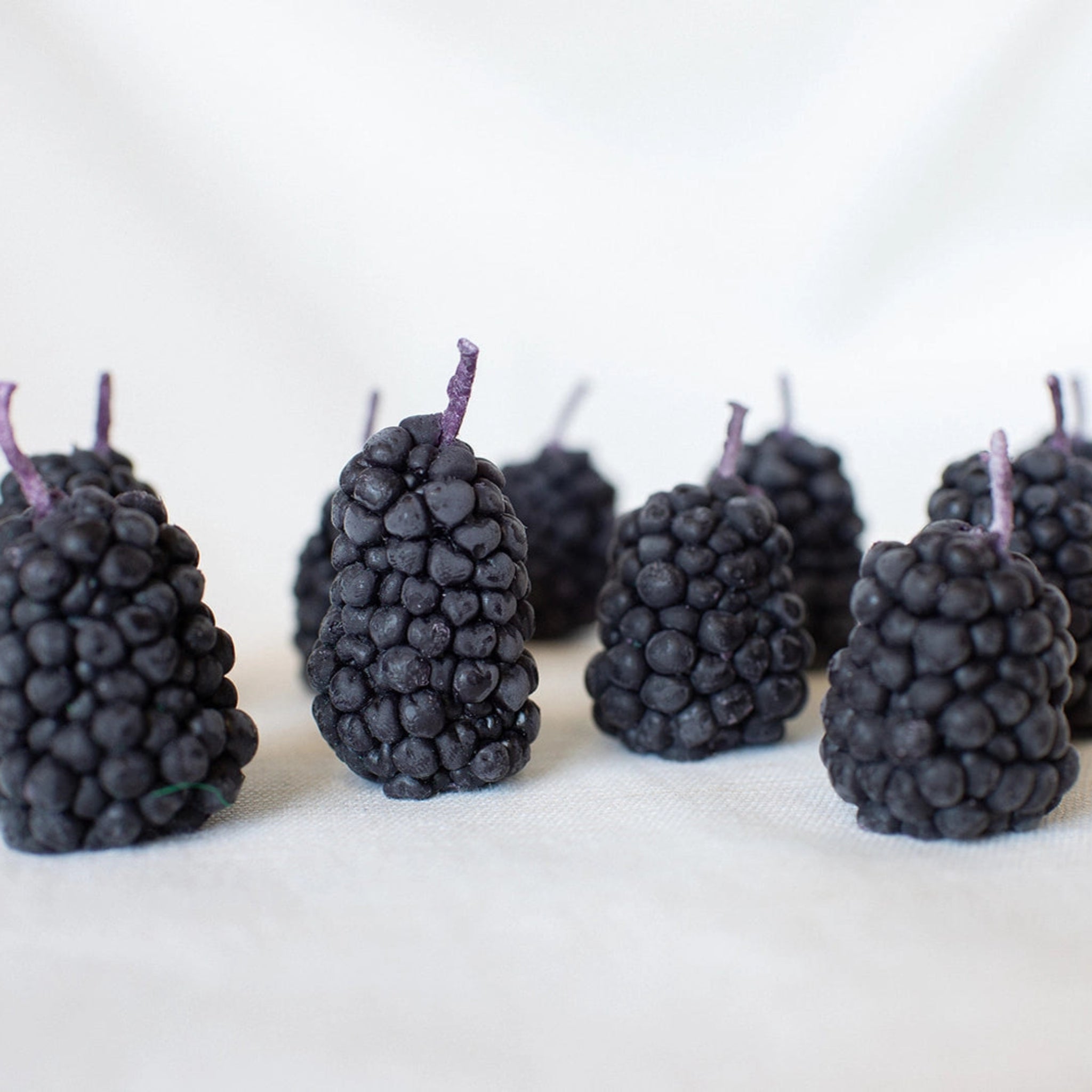 Beeswax Blackberry Birthday Candles | Set of 10