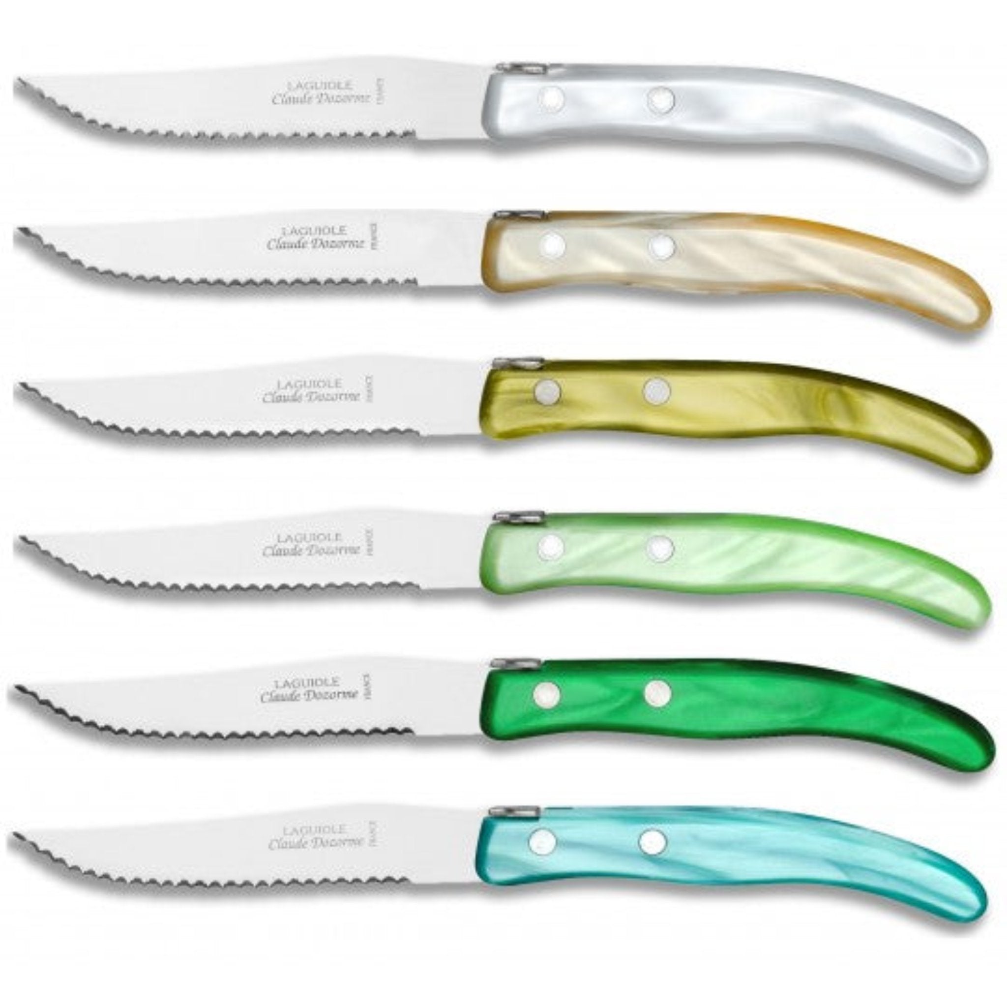 Berlingot Box of 6 Steak Knives | Assorted Autumn Mix