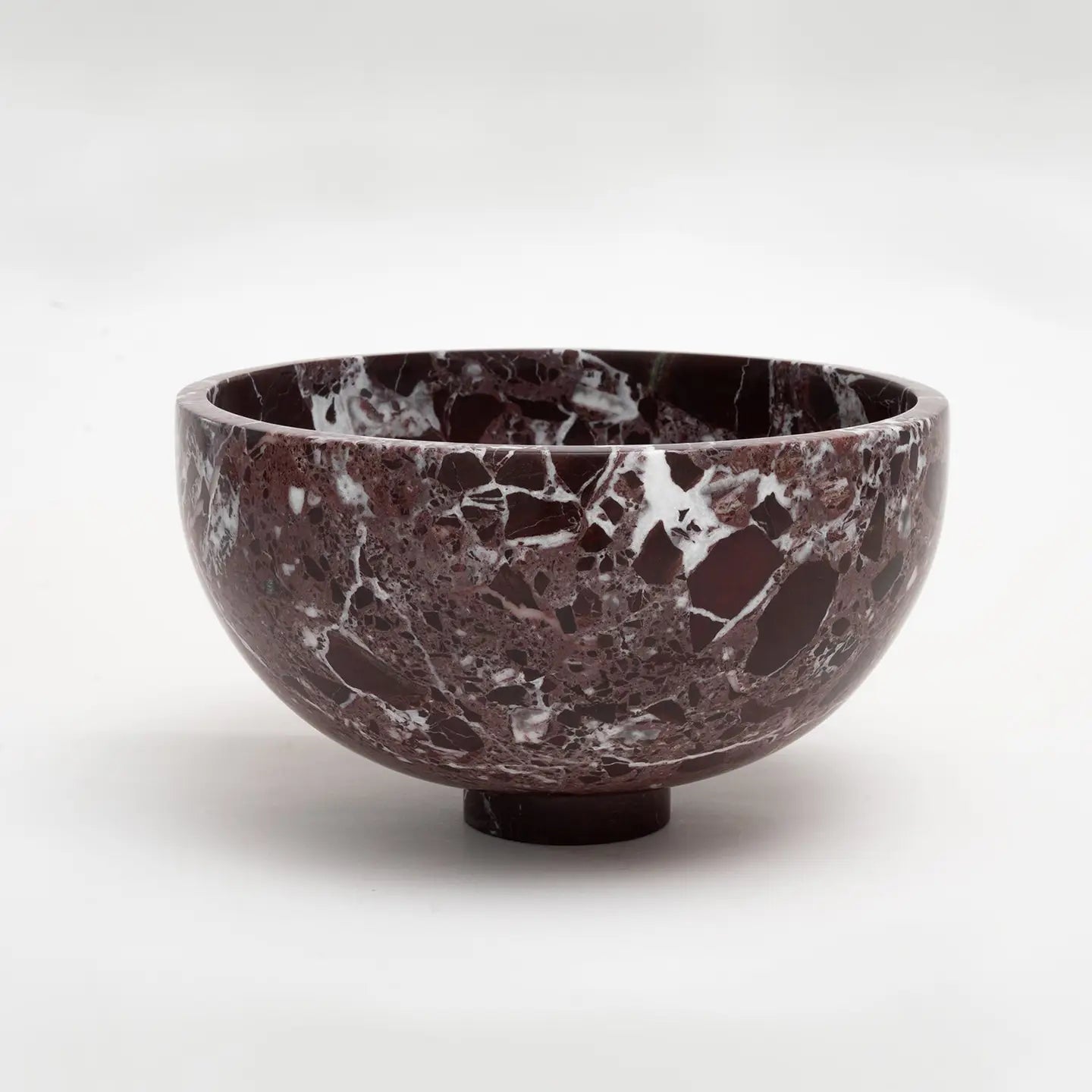 Rosso Levanto Marble Fruit Bowl