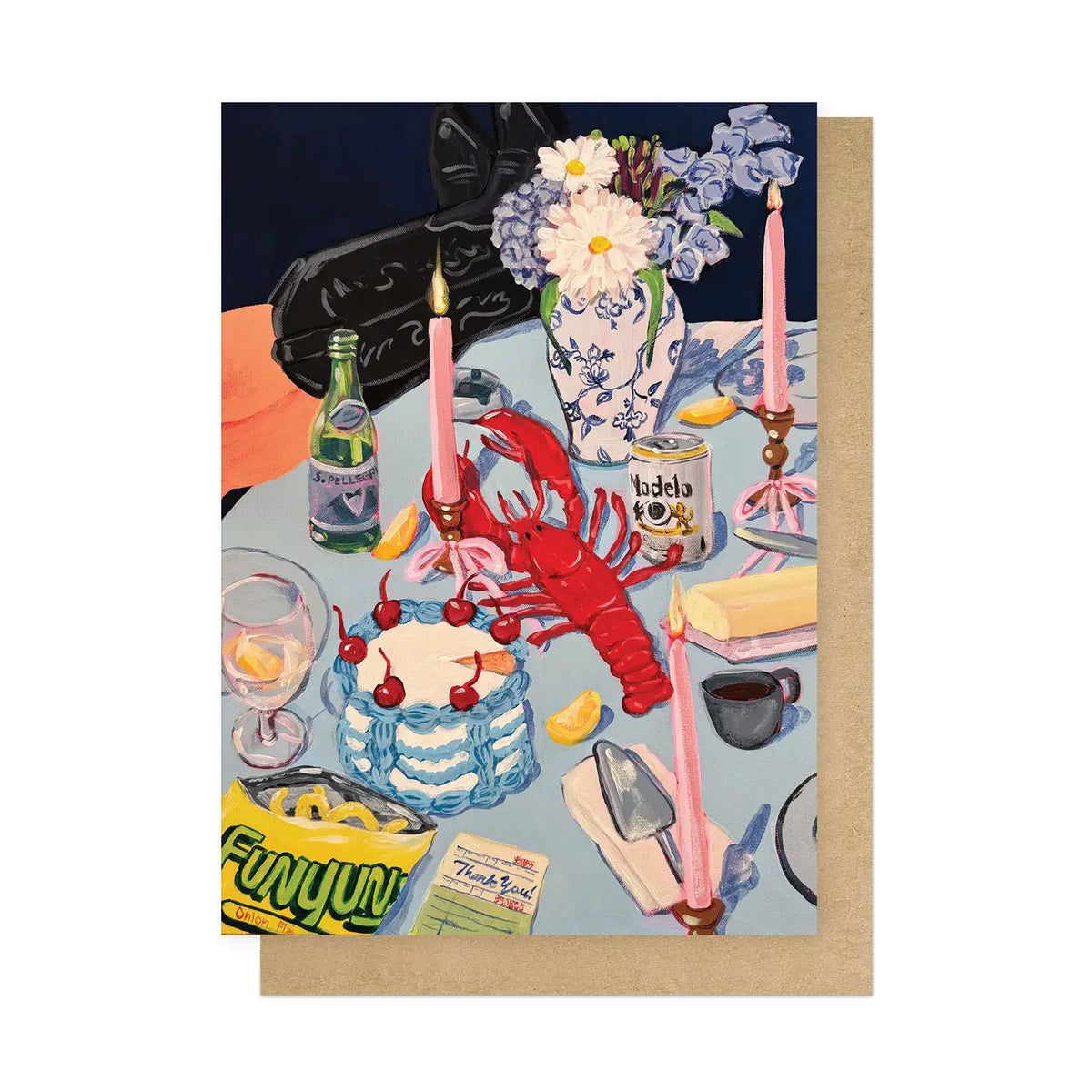 Dinner Party Dreams Greetings Card