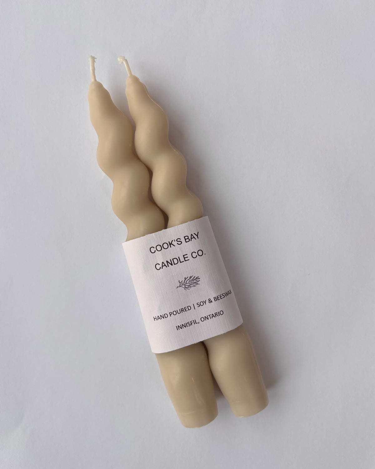Spiral Taper Candles - set of two