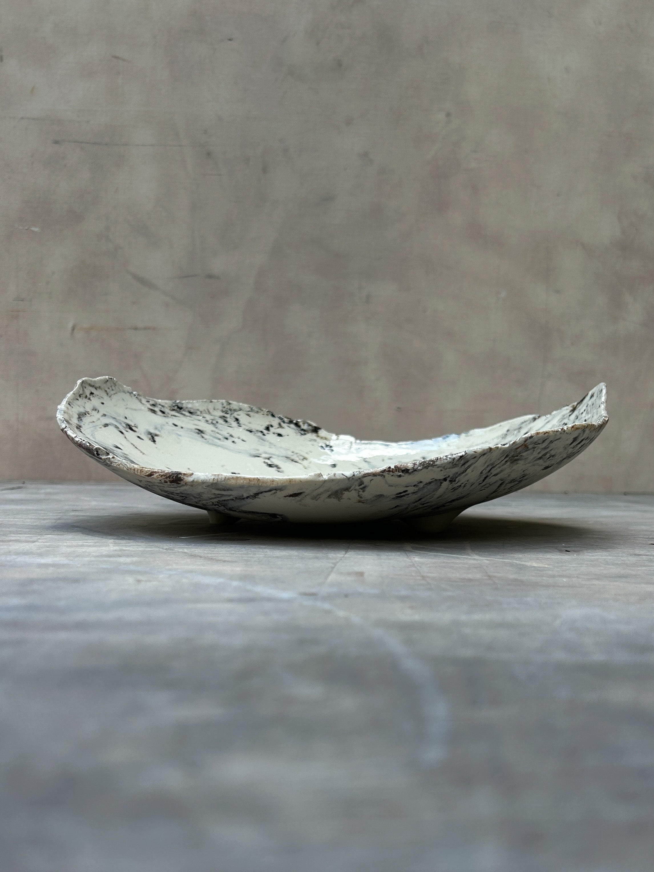 Torn Platter | White and Black