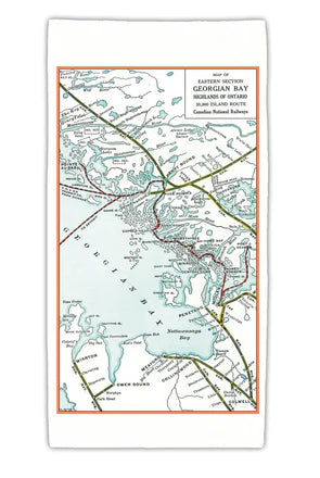 Georgian Bay Map Towel