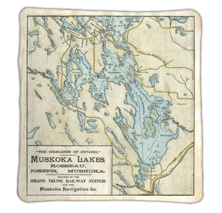Lake Muskoka Map Blanket