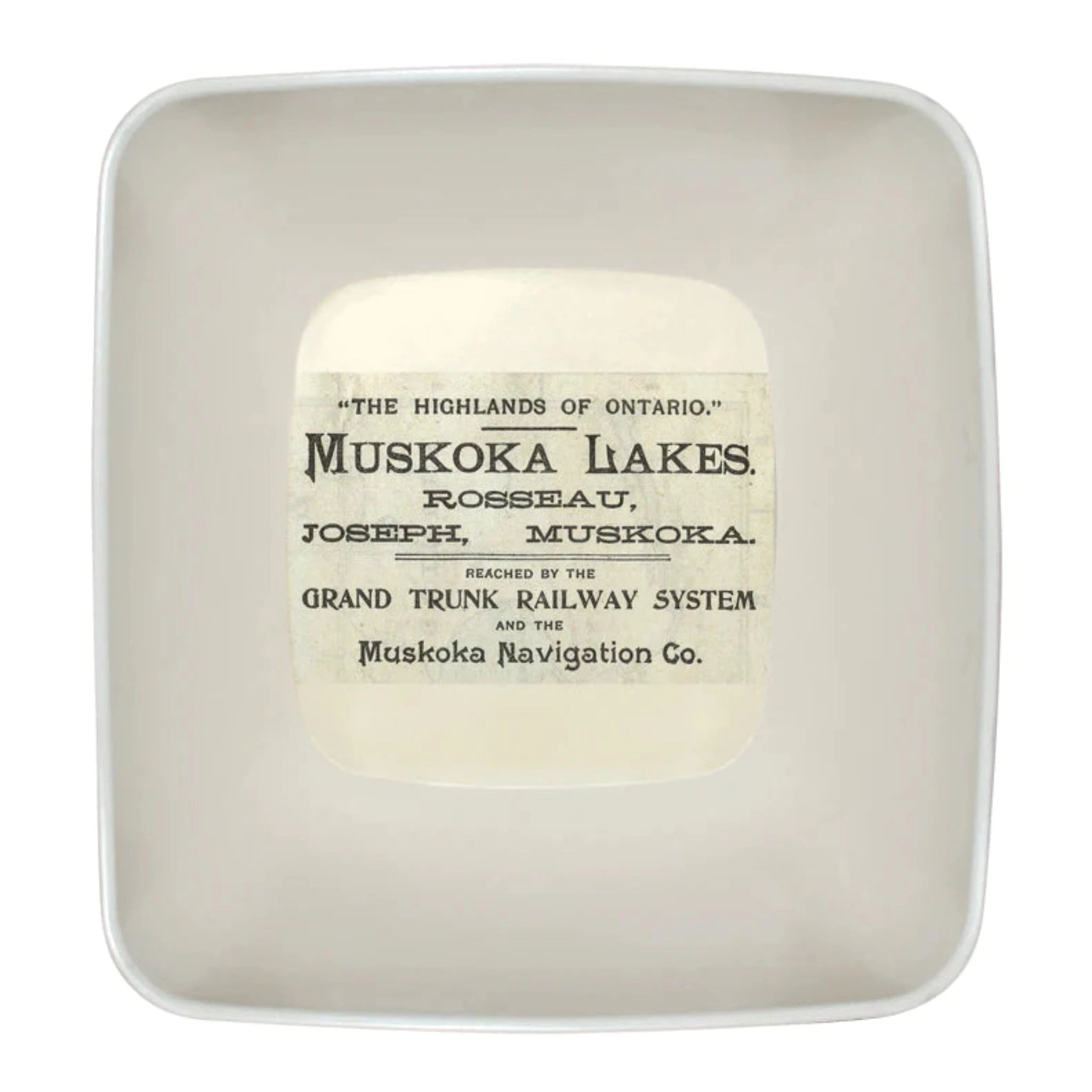 Muskoka Lakes Map Serving Bowl